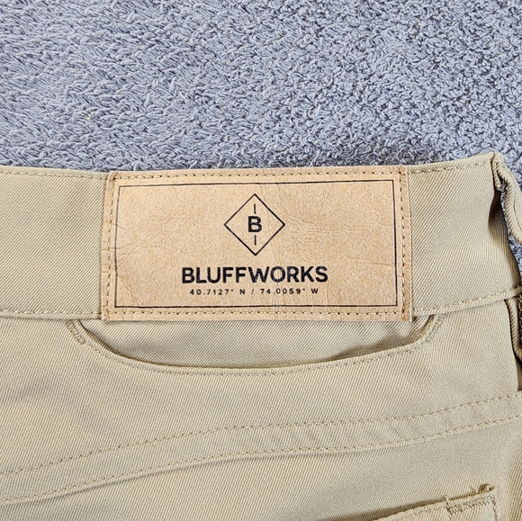 BLUFFWORKS Ascender Performance Chino Pants Khaki Tan 31 x 31 - Picture 7 of 9